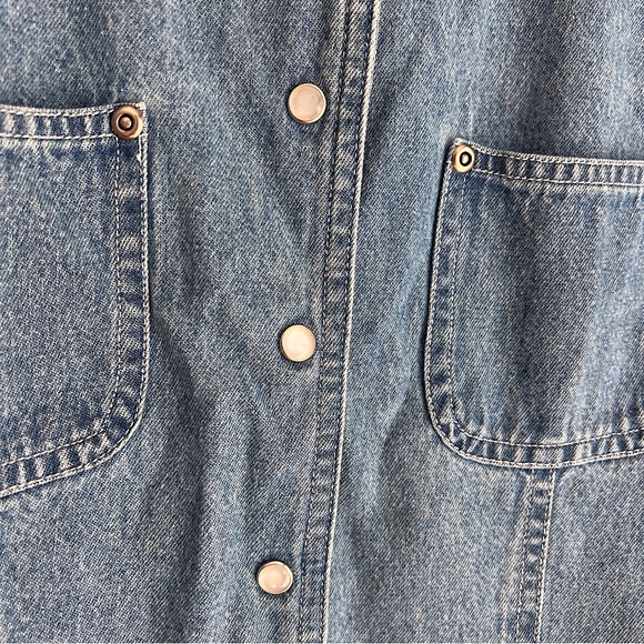 Vintage Crossroads Denim Pearl Snap Button T-Shirt - Picture 5 of 5